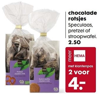 Aanbiedingen Chocolade rotsjes - Huismerk - Hema - Geldig van 18/04/2017 tot 30/04/2017 bij Hema