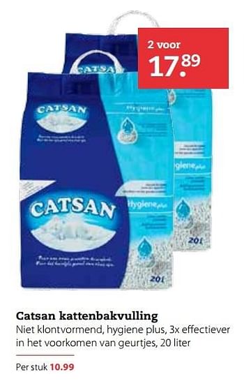 Aanbiedingen Catsan kattenbakvulling - Catsan - Geldig van 17/04/2017 tot 30/04/2017 bij Pets Place