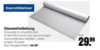 Aanbiedingen Glasweefselbehang - Huismerk - Formido - Geldig van 18/04/2017 tot 30/04/2017 bij Formido