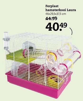 Aanbiedingen Ferplast hamsterkooi laura - Ferplast - Geldig van 17/04/2017 tot 30/04/2017 bij Pets Place