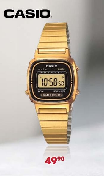 Aanbiedingen Horloge - Casio - Geldig van 21/04/2017 tot 30/04/2017 bij Lucardi