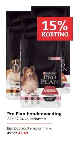 Aanbiedingen Pro plan hondenvoeding - Purina - Geldig van 17/04/2017 tot 30/04/2017 bij Boerenbond