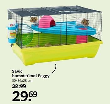 Aanbiedingen Savic hamsterkooi peggy - Savic - Geldig van 17/04/2017 tot 30/04/2017 bij Boerenbond