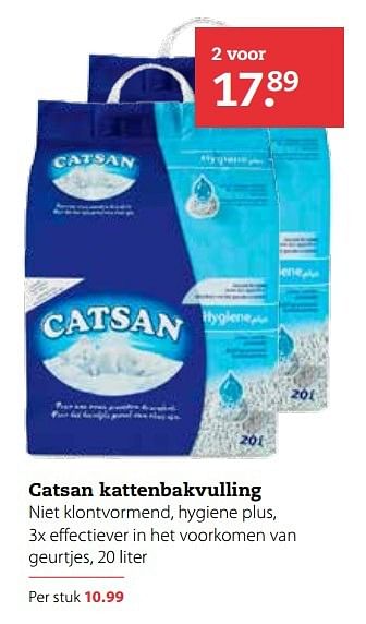 Aanbiedingen Catsan kattenbakvulling - Catsan - Geldig van 17/04/2017 tot 30/04/2017 bij Boerenbond