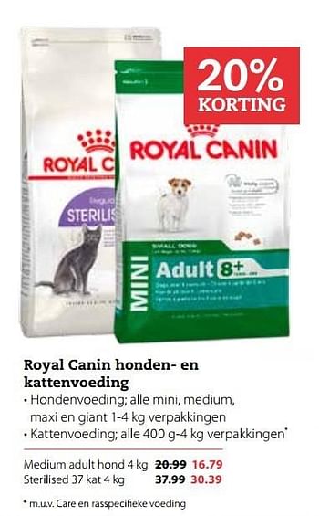 Aanbiedingen Royal canin honden en kattenvoeding - Royal Canin - Geldig van 17/04/2017 tot 30/04/2017 bij Boerenbond