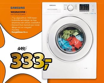 Aanbiedingen Samsung wasmachine wf70f5e2q4w - Samsung - Geldig van 24/04/2017 tot 30/04/2017 bij Expert