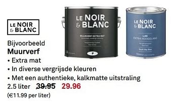 Aanbiedingen Muurverf - Le Noir &amp; Blanc - Geldig van 24/04/2017 tot 30/04/2017 bij Karwei