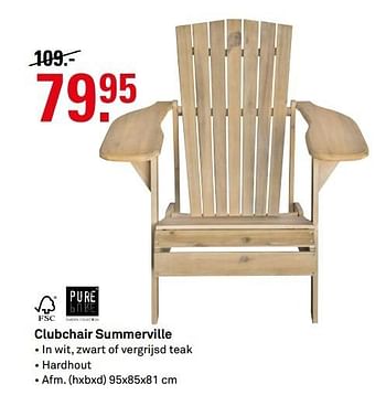 Aanbiedingen Clubchair summerville - Pure - Geldig van 24/04/2017 tot 30/04/2017 bij Karwei