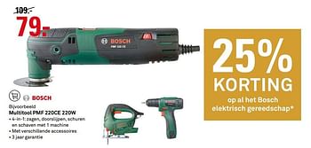 Aanbiedingen Multitool pmf 220ce 220w - Bosch - Geldig van 24/04/2017 tot 30/04/2017 bij Karwei