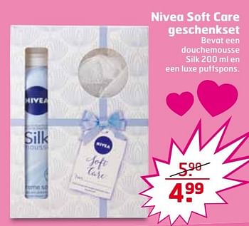 Aanbiedingen Nivea soft care geschenkset - Nivea - Geldig van 25/04/2017 tot 30/04/2017 bij Trekpleister