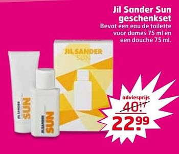 Aanbiedingen Jil sander sun geschenkset - Jil Sander - Geldig van 25/04/2017 tot 30/04/2017 bij Trekpleister