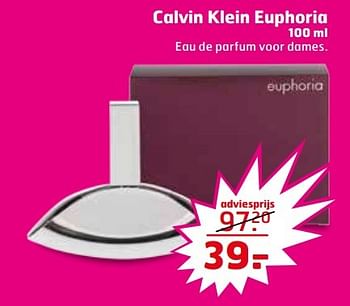 Aanbiedingen Calvin klein euphoria - Calvin Klein - Geldig van 25/04/2017 tot 30/04/2017 bij Trekpleister
