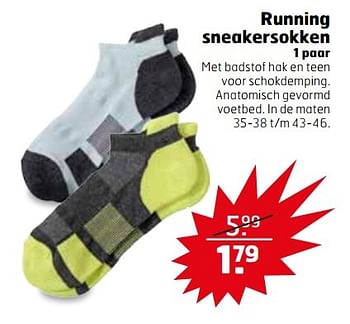 Aanbiedingen Running sneakersokken - Huismerk - Trekpleister - Geldig van 25/04/2017 tot 30/04/2017 bij Trekpleister
