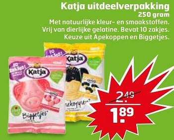 Aanbiedingen Katja uitdeelverpakking - Katja - Geldig van 25/04/2017 tot 30/04/2017 bij Trekpleister