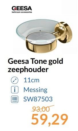 Aanbiedingen Geesa tone gold zeephouder - Geesa - Geldig van 01/05/2017 tot 31/05/2017 bij Sanitairwinkel