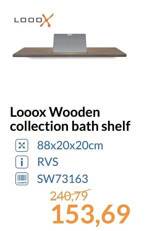 Aanbiedingen Looox wooden collection bath shelf - Looox - Geldig van 01/05/2017 tot 31/05/2017 bij Sanitairwinkel