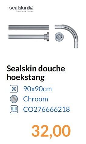 Aanbiedingen Sealskin douche hoekstang - Sealskin - Geldig van 01/05/2017 tot 31/05/2017 bij Sanitairwinkel