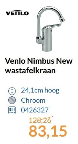 Aanbiedingen Venlo nimbus new wastafelkraan - Venlo - Geldig van 01/05/2017 tot 31/05/2017 bij Sanitairwinkel