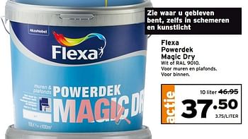 Aanbiedingen Flexa powerdek magic dry - Flexa - Geldig van 24/04/2017 tot 30/04/2017 bij Gamma