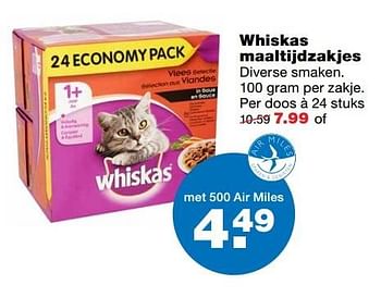 Aanbiedingen Whiskas maaltijdzakjes - Whiskas - Geldig van 24/04/2017 tot 30/04/2017 bij Praxis