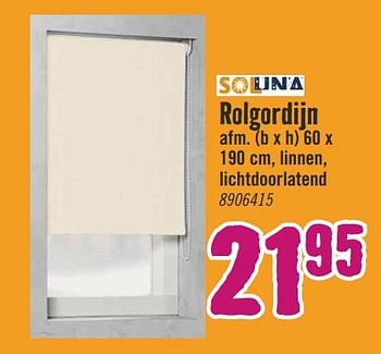 Aanbiedingen Rolgordijn linnen, lichtdoorlatend - Soluna Solid - Geldig van 24/04/2017 tot 30/04/2017 bij Hornbach