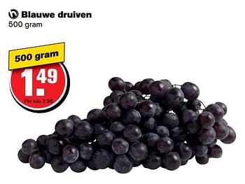 Aanbiedingen Blauwe druiven - Huismerk - Hoogvliet - Geldig van 26/04/2017 tot 02/05/2017 bij Hoogvliet
