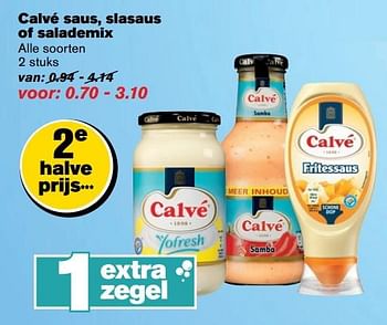 Aanbiedingen Calvé saus, slasaus of salademix - Calve - Geldig van 26/04/2017 tot 02/05/2017 bij Hoogvliet