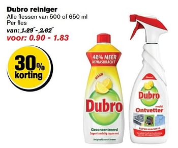 Aanbiedingen Dubro reiniger - dubro - Geldig van 26/04/2017 tot 02/05/2017 bij Hoogvliet