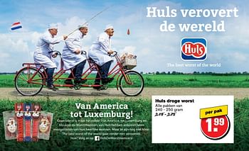 Aanbiedingen Huls droge worst - Huls - Geldig van 26/04/2017 tot 02/05/2017 bij Hoogvliet
