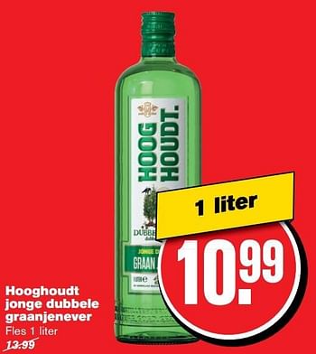 Aanbiedingen Hooghoudt jonge dubbele graanjenever - Hooghoudt - Geldig van 26/04/2017 tot 02/05/2017 bij Hoogvliet