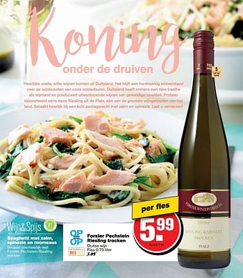 Aanbiedingen Forster pechstein riesling trocken - Witte wijnen - Geldig van 26/04/2017 tot 02/05/2017 bij Hoogvliet