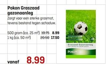 Aanbiedingen Pokon graszaad gazonaanleg - Pokon - Geldig van 17/04/2017 tot 30/04/2017 bij Multimate