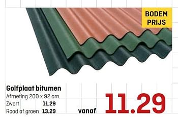 Aanbiedingen Golfplaat bitumen - Huismerk - Multimate - Geldig van 17/04/2017 tot 30/04/2017 bij Multimate