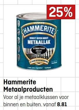 Aanbiedingen Hammerite metaalproducten - Hammerite - Geldig van 17/04/2017 tot 30/04/2017 bij Multimate