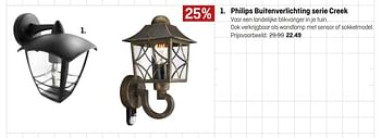 Aanbiedingen Philips buitenverlichting serie creek - Philips - Geldig van 17/04/2017 tot 30/04/2017 bij Multimate