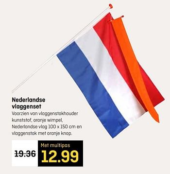 Aanbiedingen Nederlandse vlaggenset - Huismerk - Multimate - Geldig van 17/04/2017 tot 30/04/2017 bij Multimate