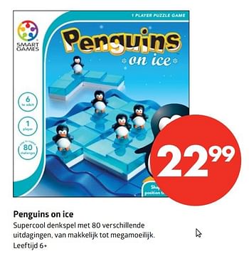 Aanbiedingen Penguins on ice - Smart Games - Geldig van 18/04/2017 tot 30/04/2017 bij Bruna