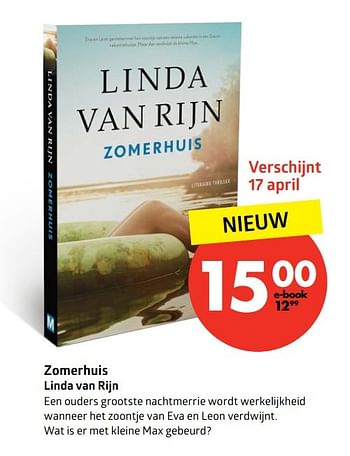 Aanbiedingen Zomerhuis linda van rijn - Huismerk-Bruna - Geldig van 18/04/2017 tot 30/04/2017 bij Bruna