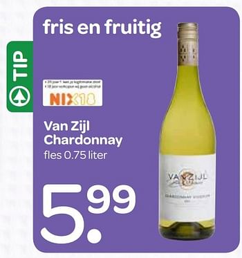 Aanbiedingen Van zijl chardonnay - Witte wijnen - Geldig van 21/04/2017 tot 03/05/2017 bij Spar