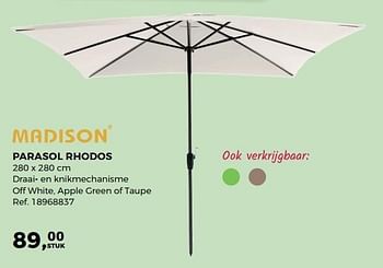 Aanbiedingen Parasol rhodos - Madison - Geldig van 02/05/2017 tot 30/05/2017 bij Supra Bazar