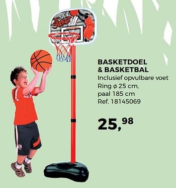 Aanbiedingen Basketdoel + basketbal - Huismerk - Supra Bazar - Geldig van 02/05/2017 tot 30/05/2017 bij Supra Bazar