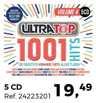 Aanbiedingen 5 cd ultratop 1001 hits - Huismerk - Supra Bazar - Geldig van 02/05/2017 tot 30/05/2017 bij Supra Bazar
