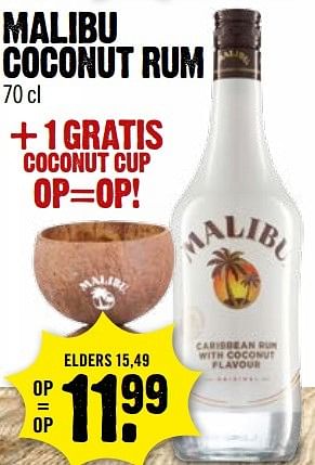 Aanbiedingen Malibu coconut rum - Malibu - Geldig van 30/04/2017 tot 06/05/2017 bij Dirk III
