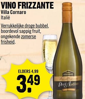 Aanbiedingen Vino frizzante villa cornaro italië verrukk - Witte wijnen - Geldig van 30/04/2017 tot 06/05/2017 bij Dirk III