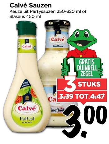 Aanbiedingen Calvé sauzen - Calve - Geldig van 30/04/2017 tot 06/05/2017 bij Vomar