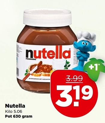 Aanbiedingen Nutella - Nutella - Geldig van 30/04/2017 tot 06/05/2017 bij Plus