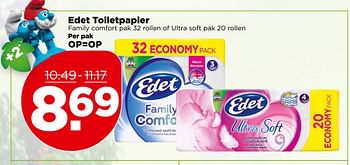 Aanbiedingen Edet toiletpapier - Edet - Geldig van 30/04/2017 tot 06/05/2017 bij Plus