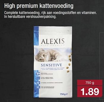 Aanbiedingen High premium kattenvoeding - Alexis - Geldig van 01/05/2017 tot 06/05/2017 bij Aldi
