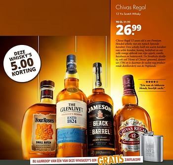 Aanbiedingen Chivas regal 12 yrs scotch whisky - Chivas Regal - Geldig van 24/04/2017 tot 06/05/2017 bij Mitra