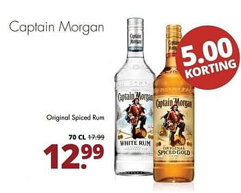 Aanbiedingen Captain morgan original spiced rum - Captain Morgan - Geldig van 24/04/2017 tot 06/05/2017 bij Mitra